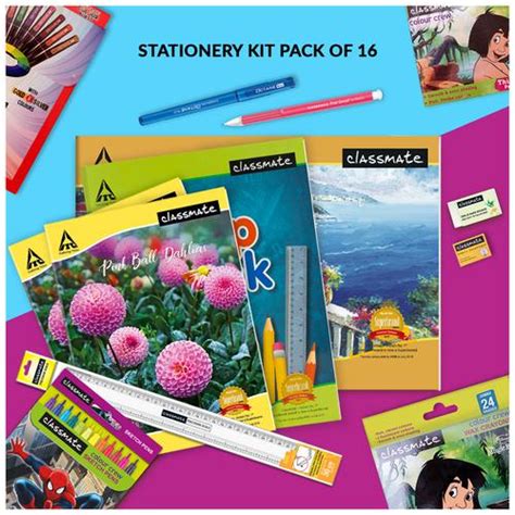 Buy Classmate Stationery Kit Bag Assorted 12 In 1 Notebook Pens