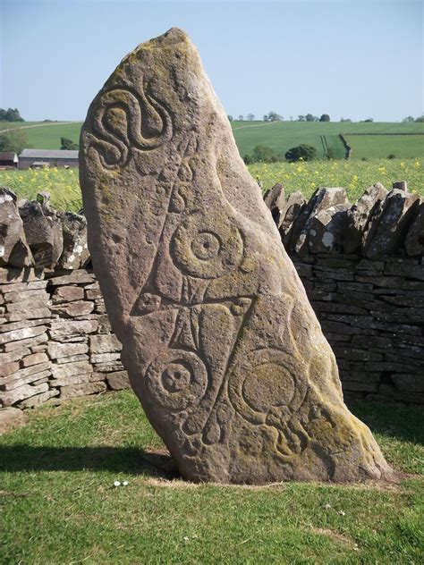 Roadside Aberlemno Pictish Symbol Stone Celtic Megalith Scotland