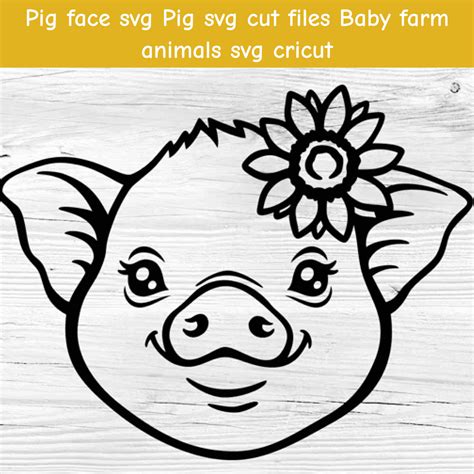 Pig Faces Svg Cut File For Cricut Master Bundles