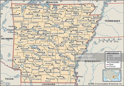 Political Map Of Arkansas Political Map Of The State Of Arkansas