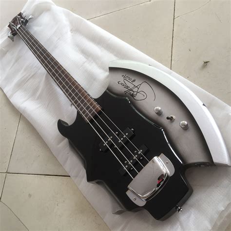 4 Strings Axe Electric Bass Guitar With Signature 3 Pickups 21 Frets Rosewood Fretboard No Inay