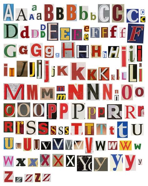Colorful Newspaper Magazine Alphabet Stock Image In 2020 Magazine