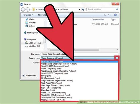 How To Save A Microsoft Word Document With Pictures Wikihow