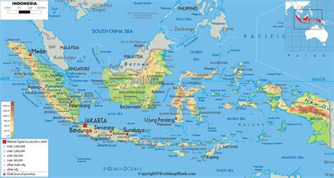 Labeled Indonesia Map World Map Blank And Printable