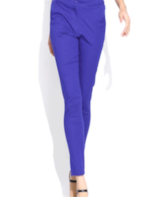 Buy Akkriti By Pantaloons Blue Ankle Length Trousers Trousers For