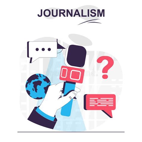 Journalism Isolated Cartoon Concept Stock Vector Illustration Of