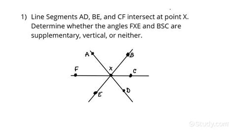 How To Identify Supplementary And Vertical Angles Geometry