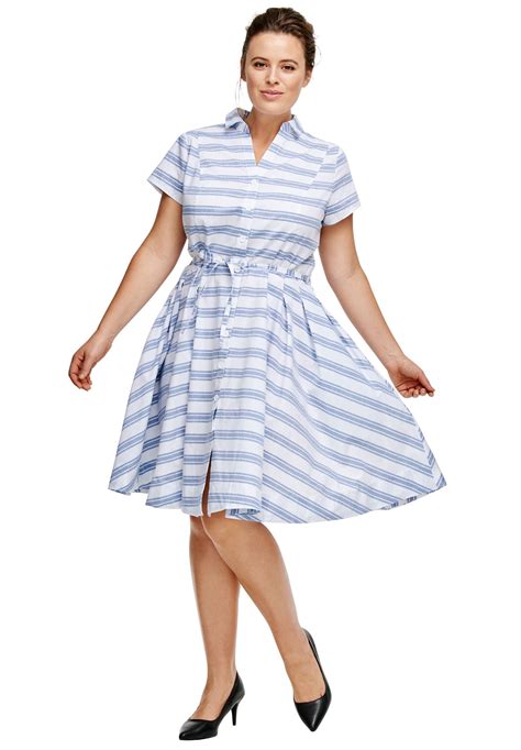 Ellos Ellos Plus Size Sandy Shirtwaist Dress