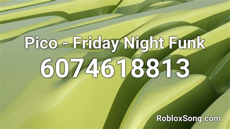 Pico roblox id ~ pico vocals roblox id roblox music codes. Pico - Friday Night Funk Roblox ID - Roblox Music Code ...