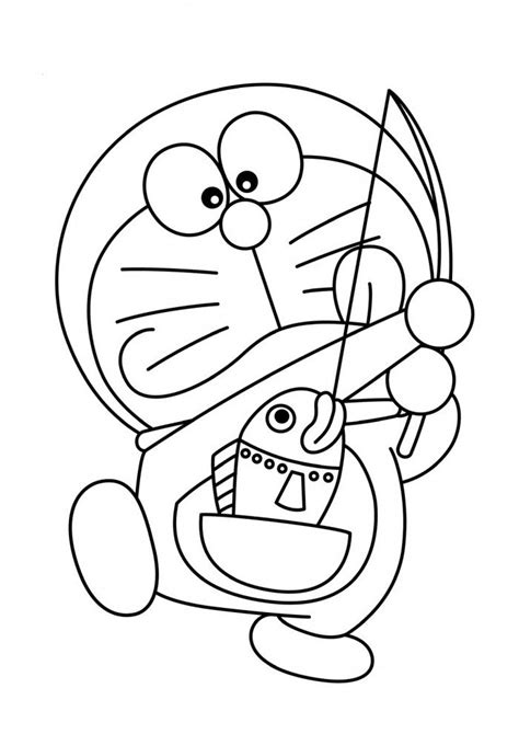 Gambar Doraemon Polos Untuk Mewarnai