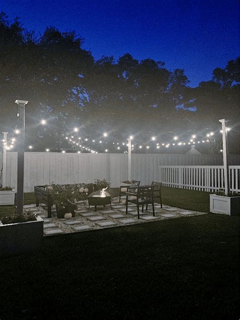 Diy Outdoor String Light Pole Stand Thistlewood Farm