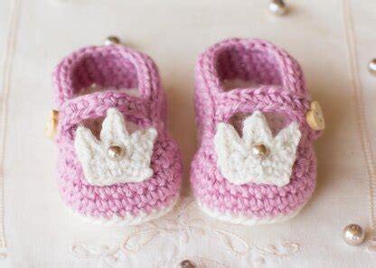 Princess Charlotte Baby Booties Crochet Pattern By Olivia Kent LoveCrafts