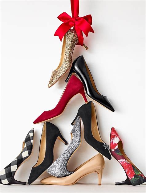 Heels Christmas Editorial Shoe Advertising Christmas Colors