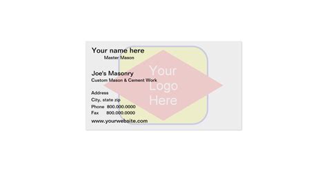 Logo Background Watermark Effect Business Card Zazzle