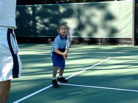 Yr Old Tennis Player Running Hitting Forehands Youtube