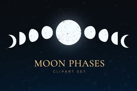 Moon Phases Clipart Bundle 784868 Clipart Design Bundles Clip