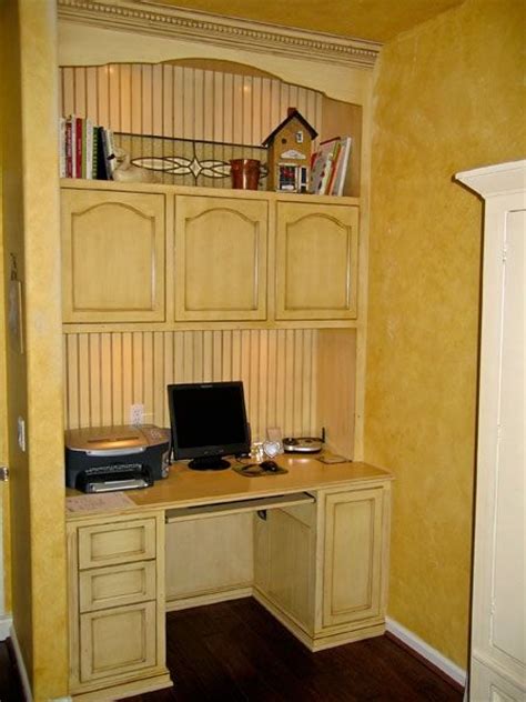 Handmade Built In Home Office Desk And Storage Cabinet By