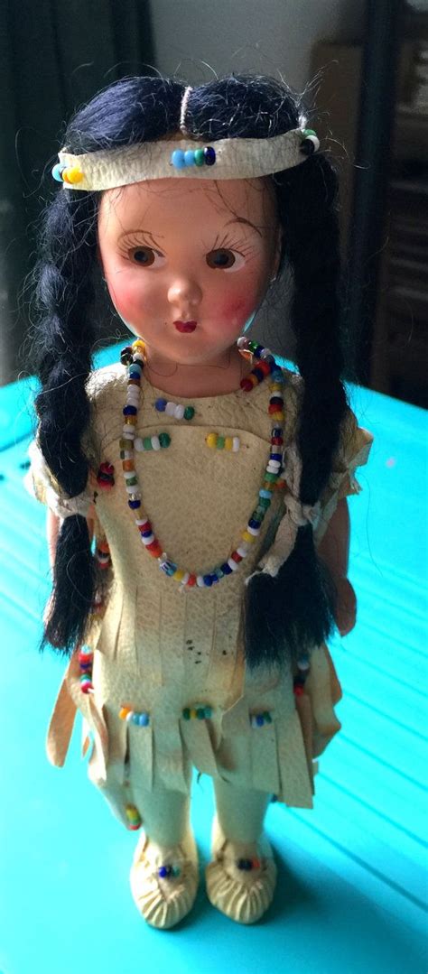 Vintage 8 Inch Native American Indian Doll 1950 Era Etsy Native American Indians American