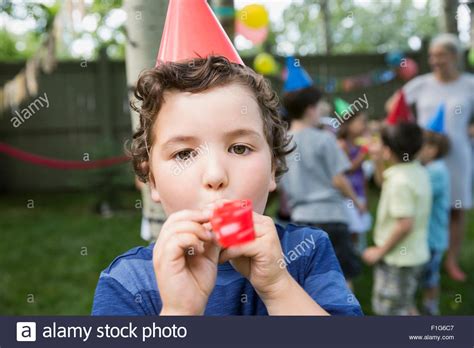 Woman Party Blower Hi Res Stock Photography And Images Alamy