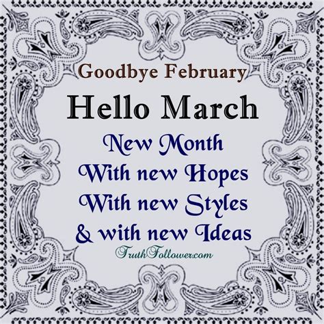 Goodbye February Hello March Months Of The Year Pinterest Hello