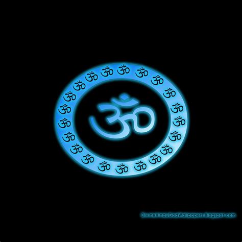 Hindu God Wallpapers Om In Blue