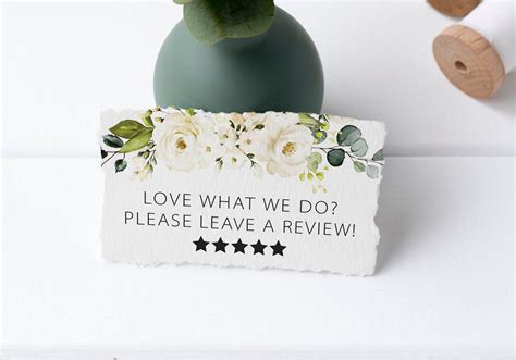 Review Request Cards - Etsy Review Tags - Leave A Review ...