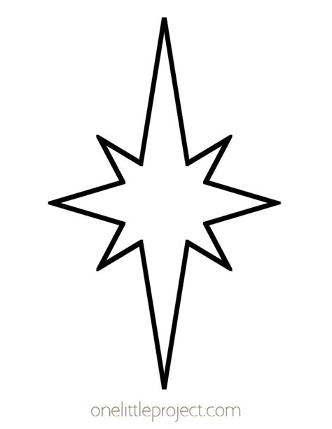 Star Template Free Printable Star Outlines One Little Project