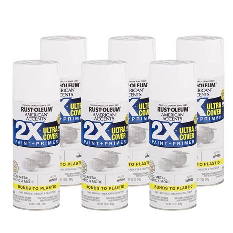 White Rust Oleum American Accents 2x Ultra Cover Gloss Spray Paint 6