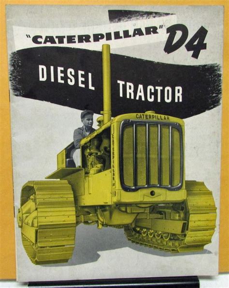 1952 Caterpillar Dealer Sales Brochure D4 Diesel Tractor Dozer Construction