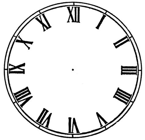 analog clock face printable clipart