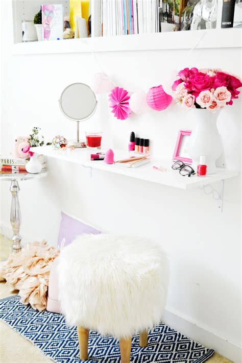 Buy top selling products like squared away™ small metal mesh cabinet drawer and maxim lighting image bath small vanity light in satin nickel. 7 Inspiring Examples Of Makeup Dressing Tables For Small Spaces | Live Simply by Annie