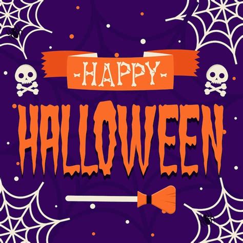 Free Vector Happy Halloween Lettering Concept