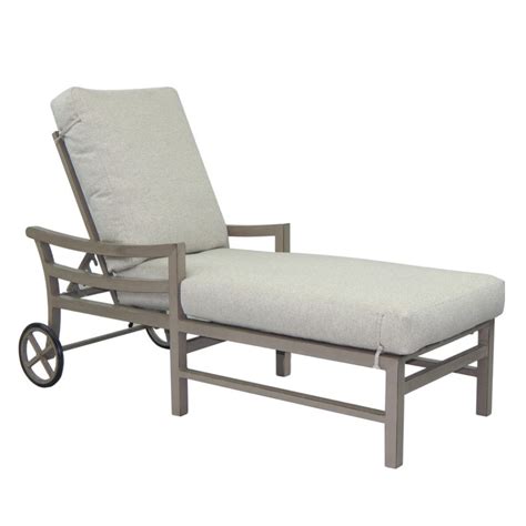 Modway shore aluminum outdoor chaise lounge with wheels. Castelle Roma Adjustable Cushioned Chaise Lounge with ...
