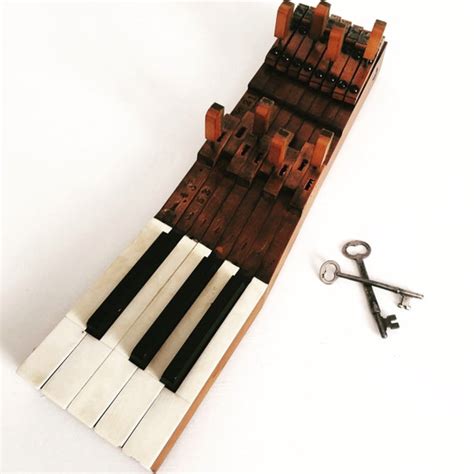 Upcycled Vintage Piano Keys Recycled Upright Piano Keys Wall