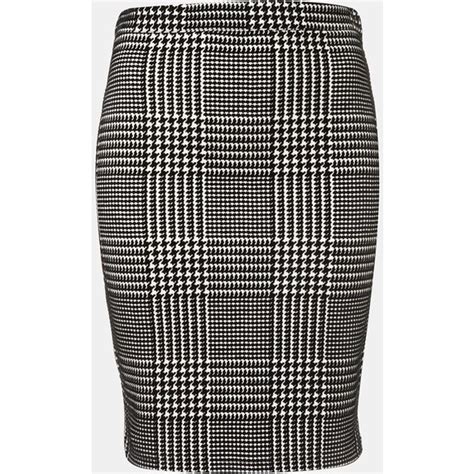 Topshop Houndstooth Check Pencil Skirt 56 Liked On Polyvore Pencil