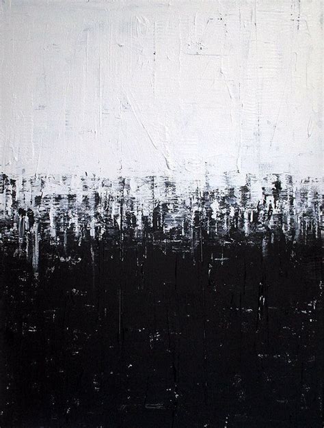 An Abstract Painting With Black And White Colors