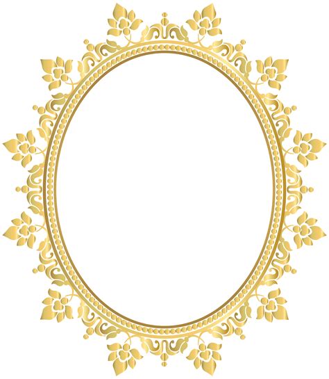 Oval Circle Flower Frame Transparent Png Download Fre