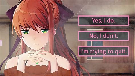 Monika Asks Me If I Smoke Monika After Story Mod Youtube