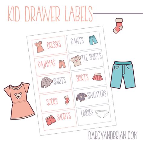 Free Printable Clothing Drawer Labels Printable Word Searches