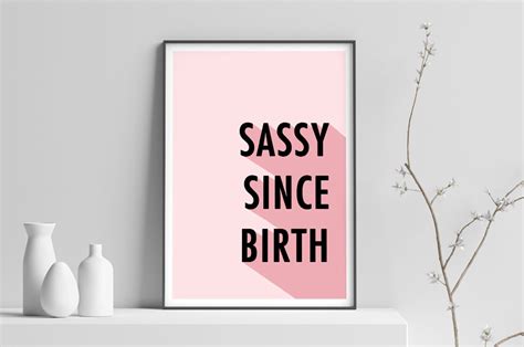 Sassy Poster Quote Wall Art Dorm Wall Art Typography Print Etsy