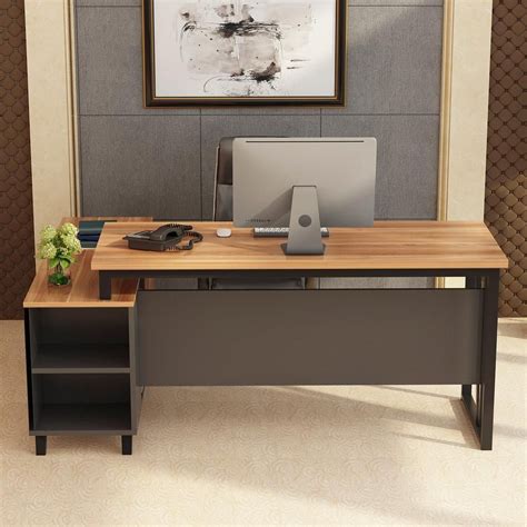 Tribesigns Large L Shaped Desk 55 Inches Executive Office Desk