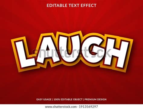 Laugh Text Effect Template Bold Style Stock Vector Royalty Free