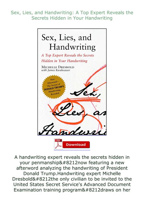 Pdf⚡ Sex Lies And Handwriting A Top Expert Reveals The Secrets