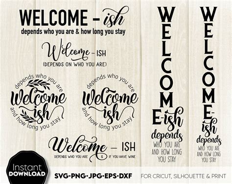 Welcome Ish SVG Sign Bundle Welcome Sign Front Porch Farmhouse Etsy