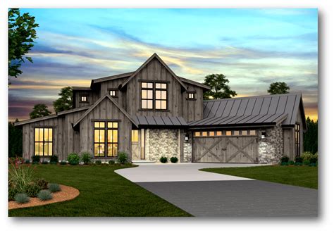 That country farmhouse design is still popular. Pendleton House Plan | Modern 2 Story Farmhouse Plans with ...