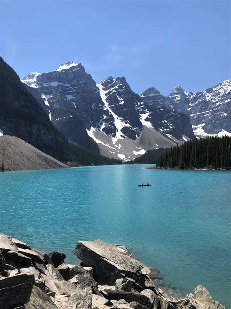 Beautiful Day Today At Moraine Lake Alberta Canada Always Wanted To Go
