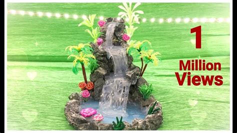 Diy Hot Glue Waterfall Updated Miniature Craft Lets Make Art Youtube