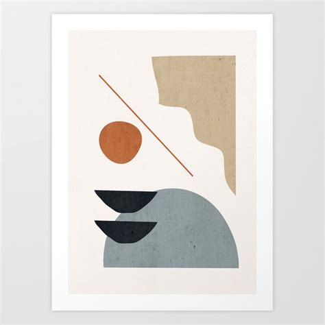 Buy Abstract Minimal Shapes 29 Art Print By Thindesign Worldwide