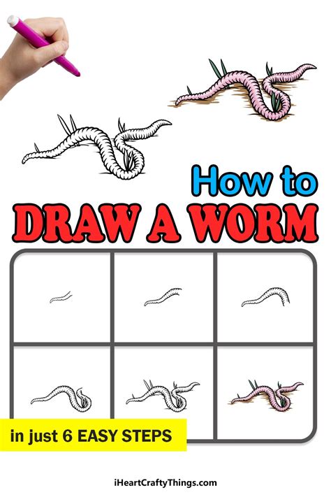 How To Draw A Worm A Step By Step Guide Cute Easy Drawings Drawing