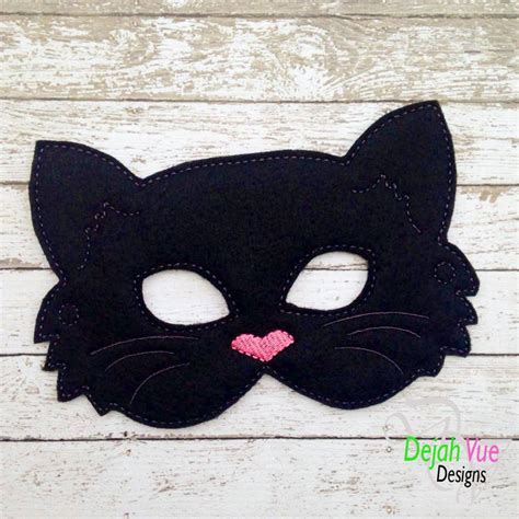 Black Cat Mask Dejah Vue Designs Cat Mask Cat Costume Diy Ith
